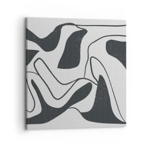 Quadro em tela - Labirinto abstrato divertido - 70x70 cm