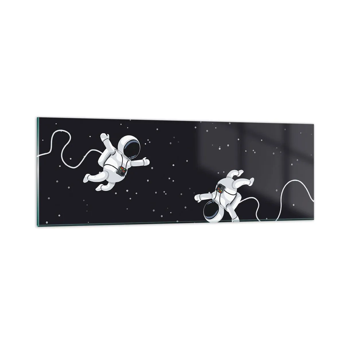Quadro em vidro - Emaranhado Cósmico - 90x30 cm