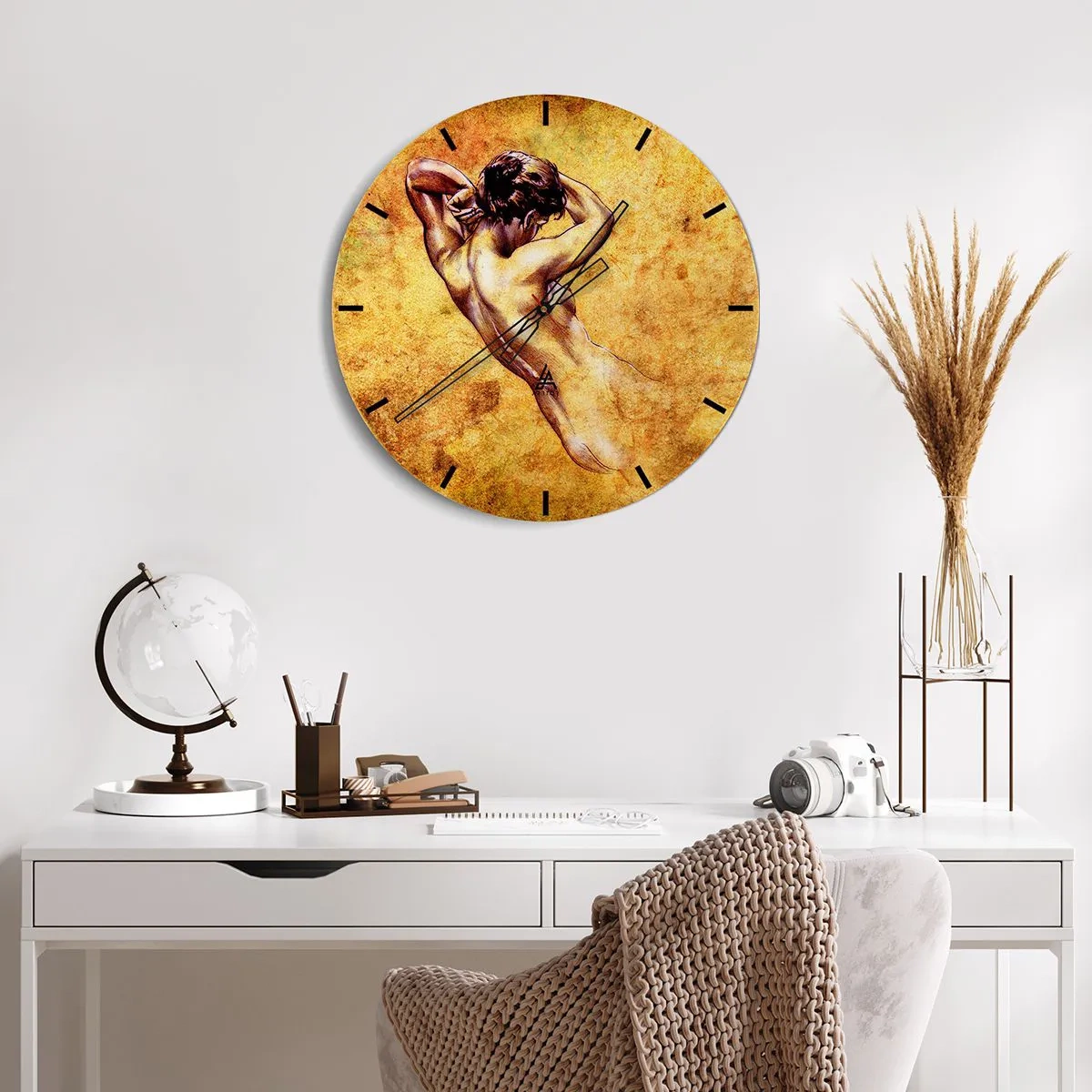 Relógio de parede - Relógio em vidro - Descoberta, mas ainda um mistério - 30x30 cm