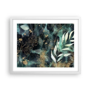 Pôster em moldura branca - Jardim Mágico - 50x40 cm