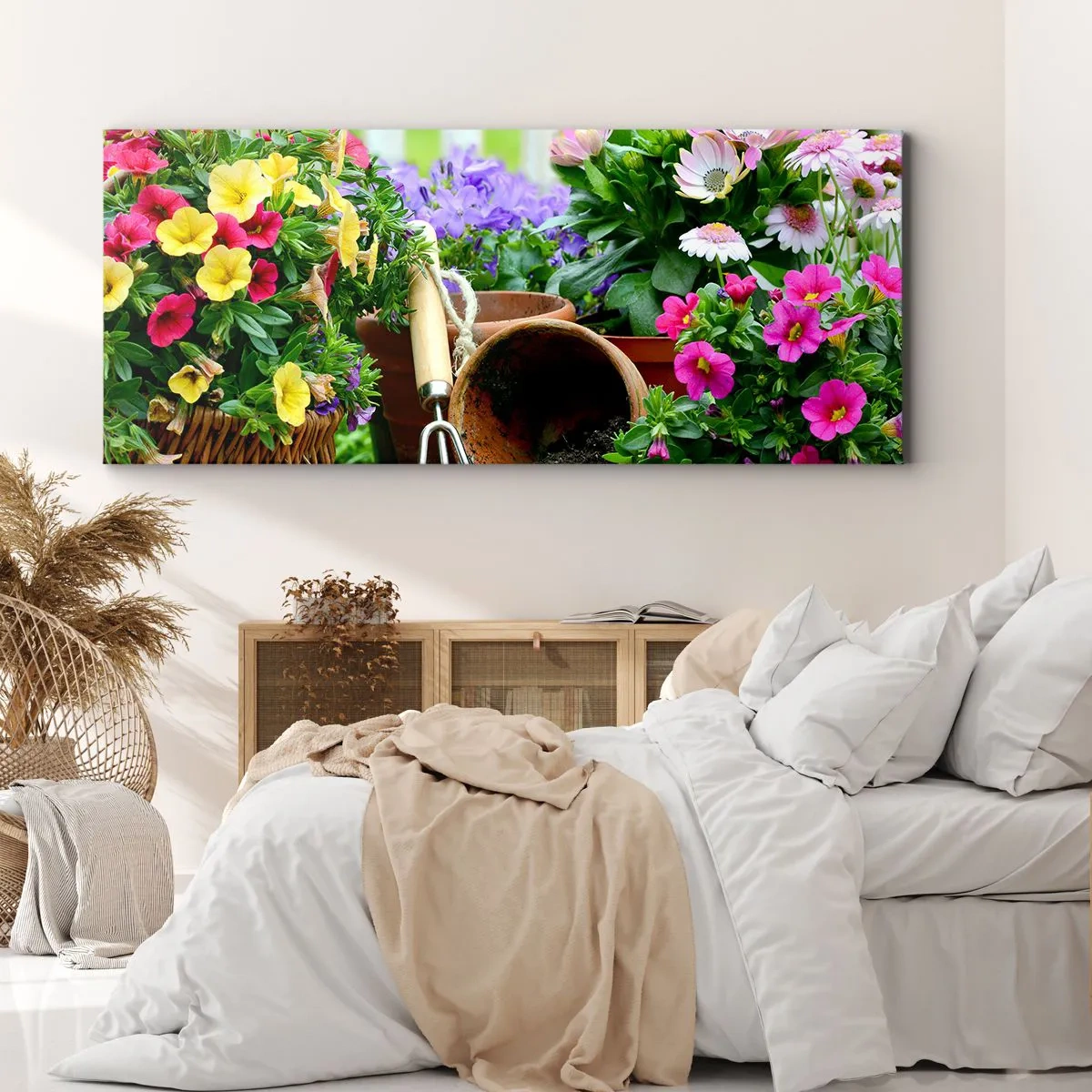 Quadro em tela - Jardim da Joana - 120x50 cm