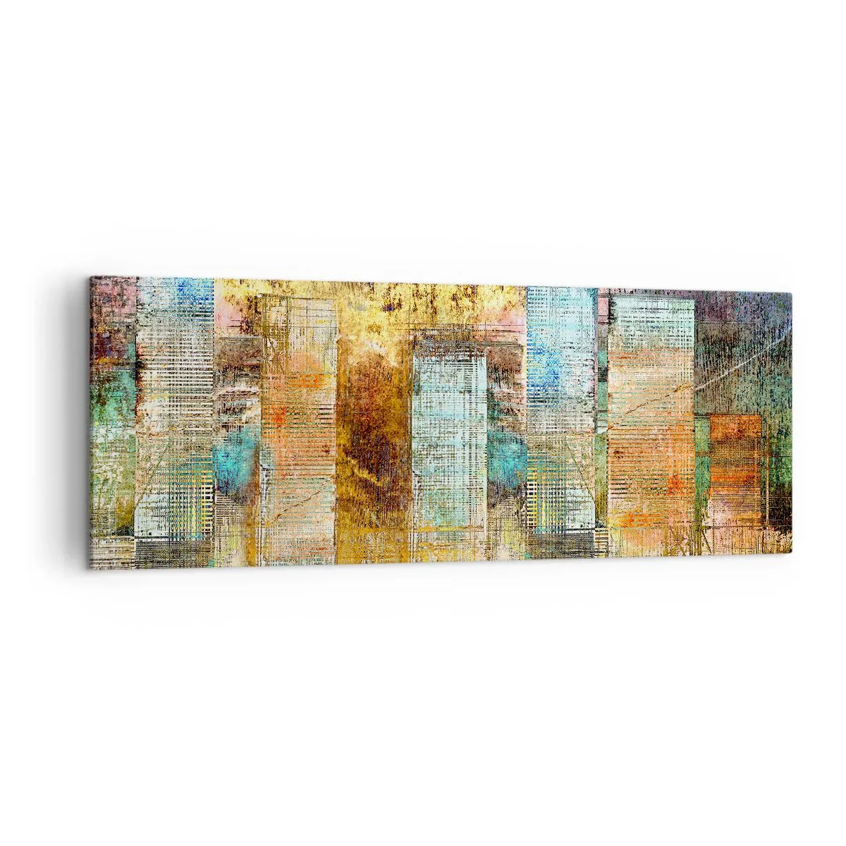 Quadro em tela - Uma metrópole ensolarada - 140x50 cm