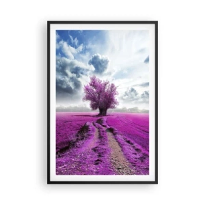 Pôster com moldura preta - Charmosa charneca - 61x91 cm