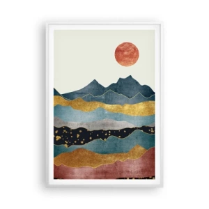 Pôster em moldura branca - As camadas do mundo - 70x100 cm