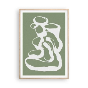 Pôster com moldura de carvalho claro - A chamada do espaço - 70x100 cm