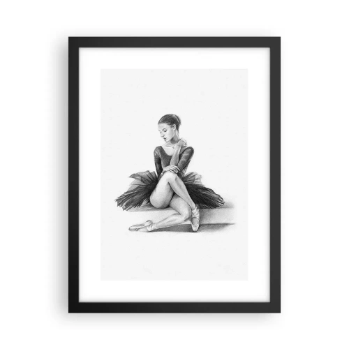 Pôster com moldura preta - Encantada pela dança - 30x40 cm
