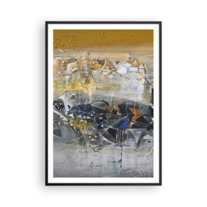 Pôster com moldura preta - Tudo vai se encaixar - 70x100 cm