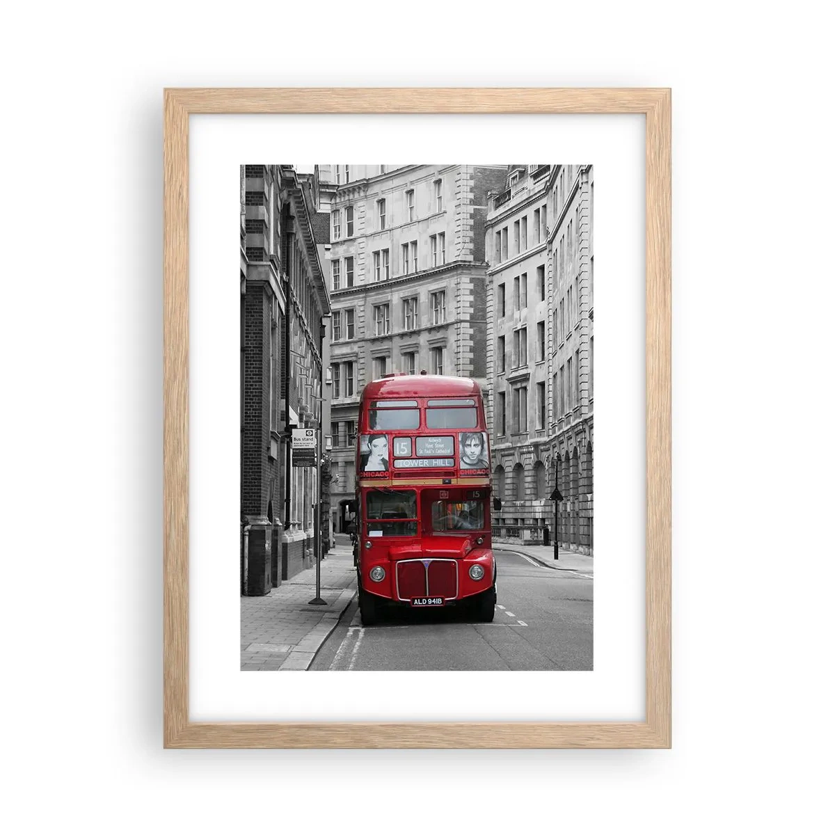 Pôster com moldura de carvalho claro - A vida quotidiana não deve ser cinzenta - 30x40 cm