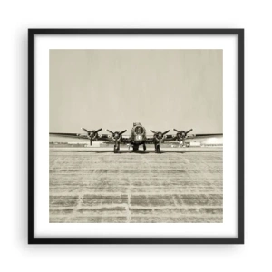 Pôster com moldura preta - Pronto como sempre  - 50x50 cm