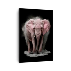 Quadro em tela - Não pense em um elefante rosa! - 70x100 cm