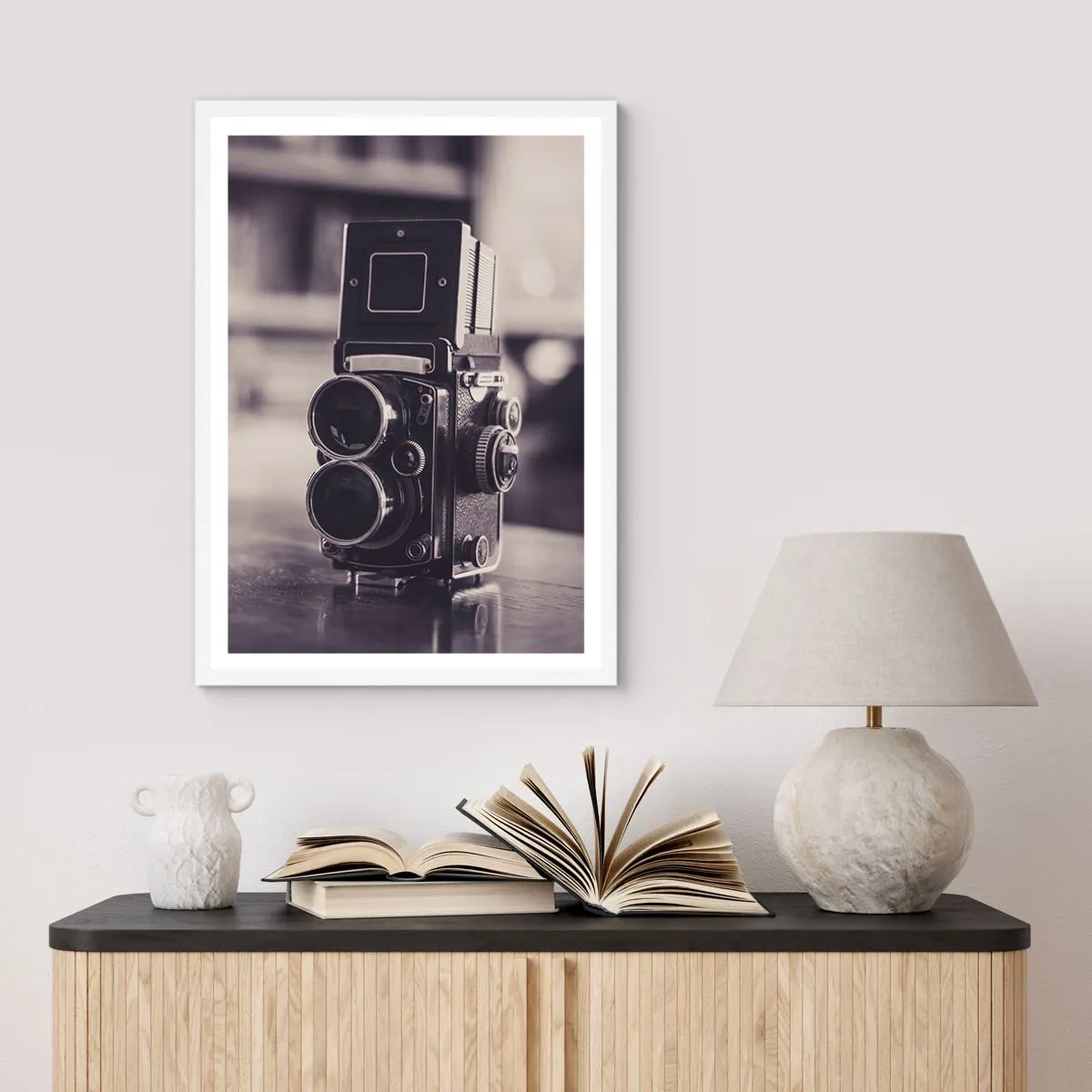 Pôster em moldura branca - A magia da fotografia antiga - 30x40 cm