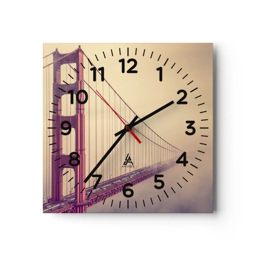 Relógio de parede - Relógio em vidro - Entre o céu e a terra - 30x30 cm