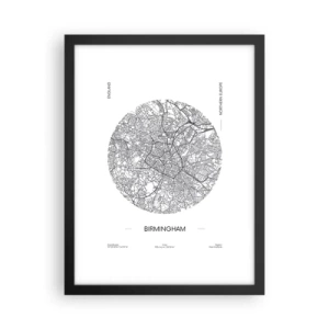 Pôster com moldura preta - Anatomia de Birmingham - 30x40 cm