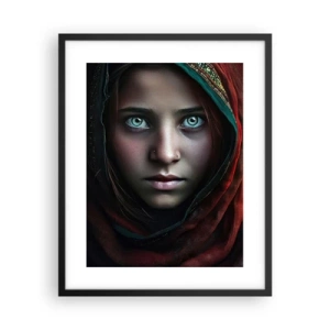 Pôster com moldura preta - Princesa oriental - 40x50 cm