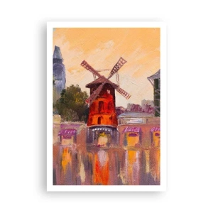 Pôster - Ícones parisienses – Moulin Rouge - 70x100 cm