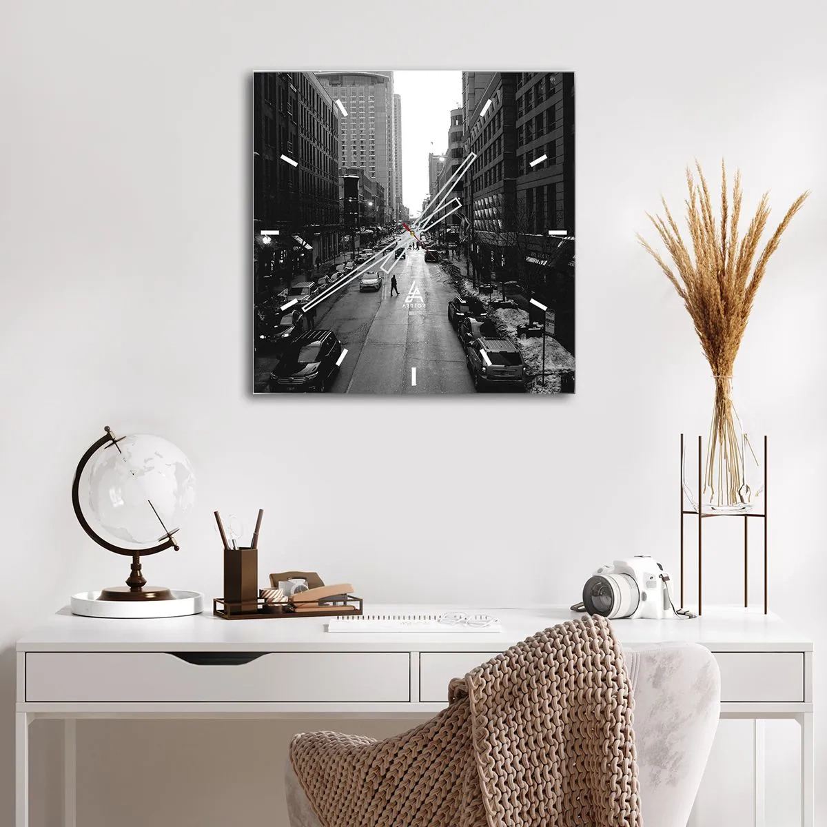 Relógio de parede - Relógio em vidro - Outro dia como todos os dias - 30x30 cm