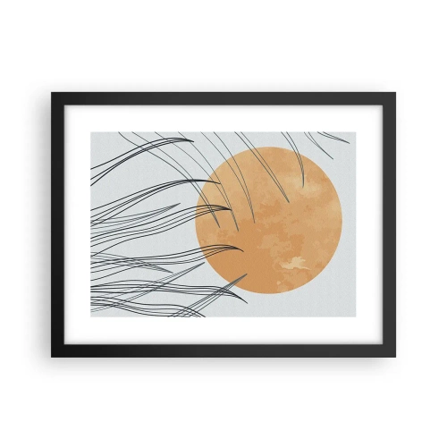 Pôster com moldura preta - Sempre em direção ao sol - 40x30 cm