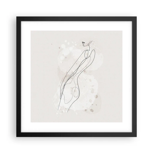 Pôster com moldura preta - Errar o olhar - 40x40 cm