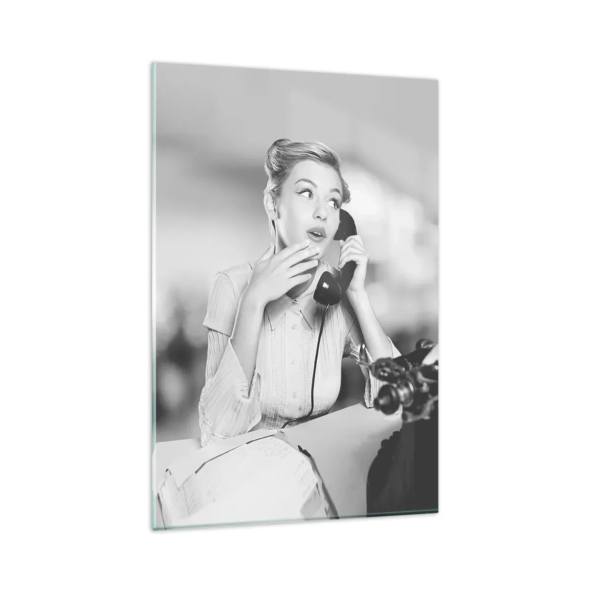 Quadro em vidro - Olá, estes são os anos 50. - 80x120 cm