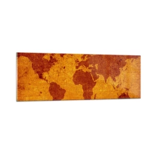 Quadro em vidro - Convite para viajar - 90x30 cm