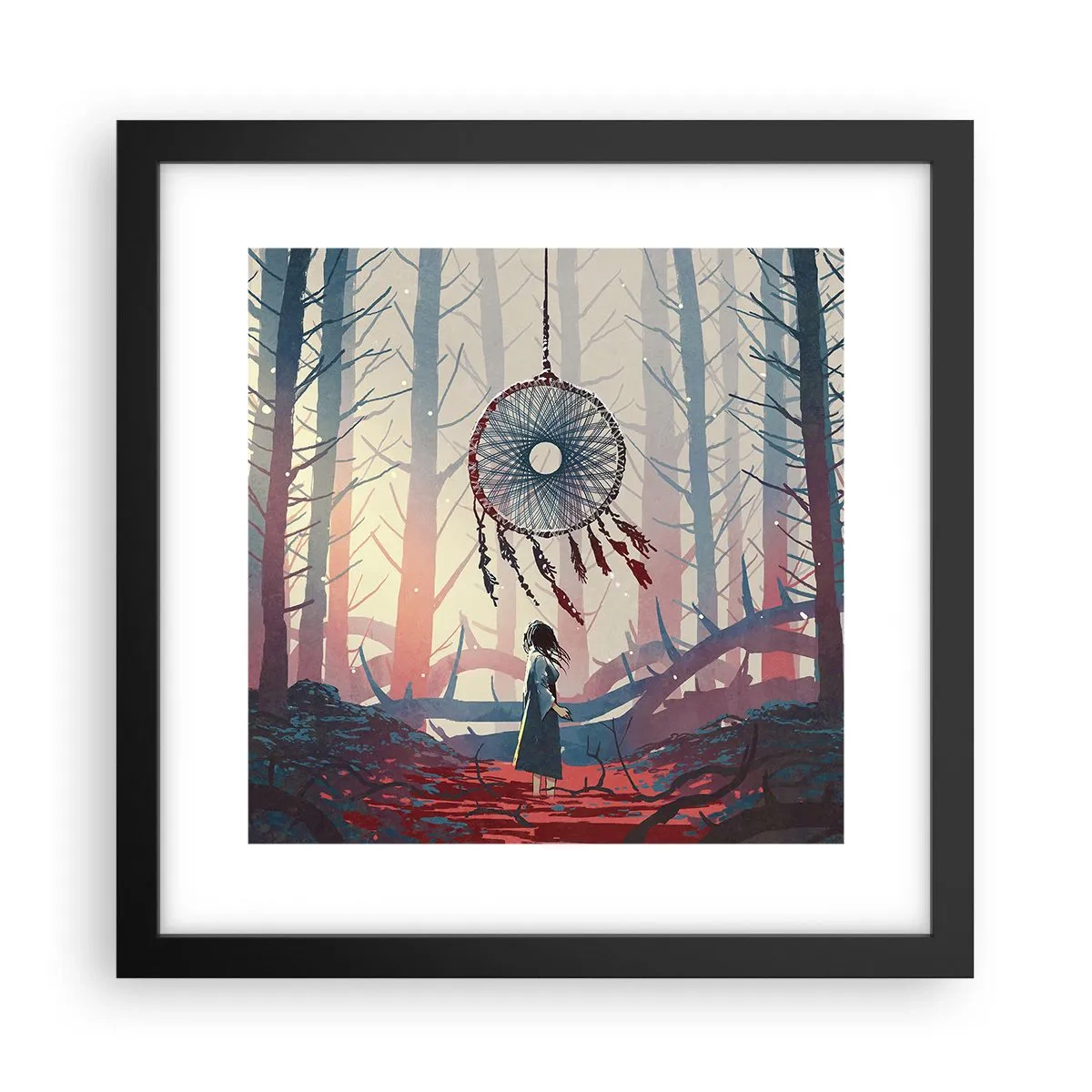 Pôster com moldura preta - O ritual secreto da felicidade - 30x30 cm