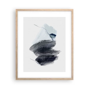 Pôster com moldura de carvalho claro - Intensidade e movimento - 40x50 cm