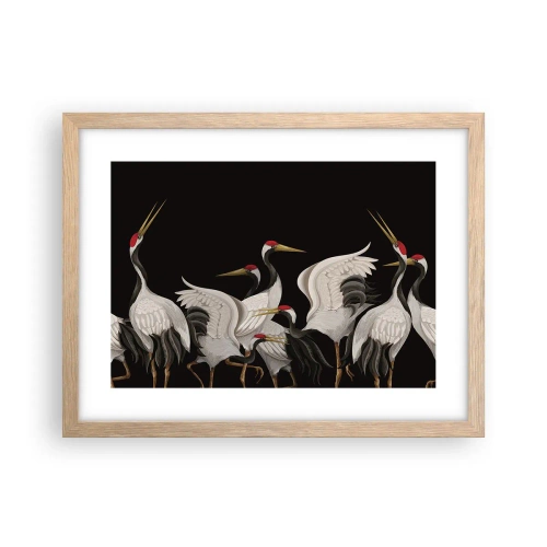 Pôster com moldura de carvalho claro - Assuntos de aves - 40x30 cm