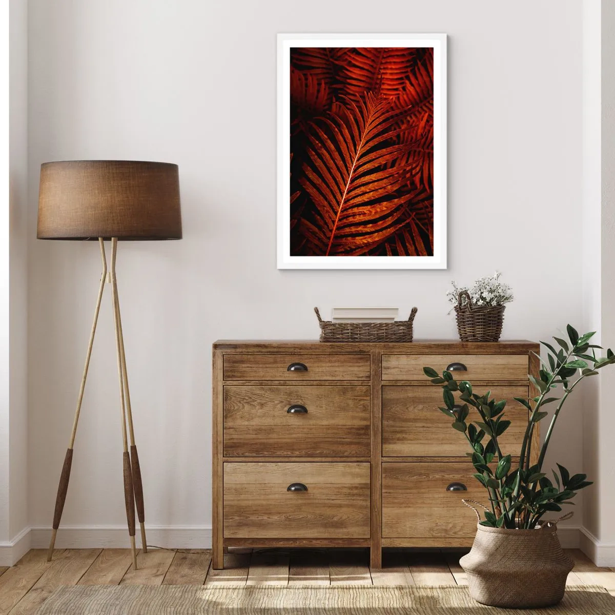 Pôster em moldura branca - O calor da vida - 50x70 cm