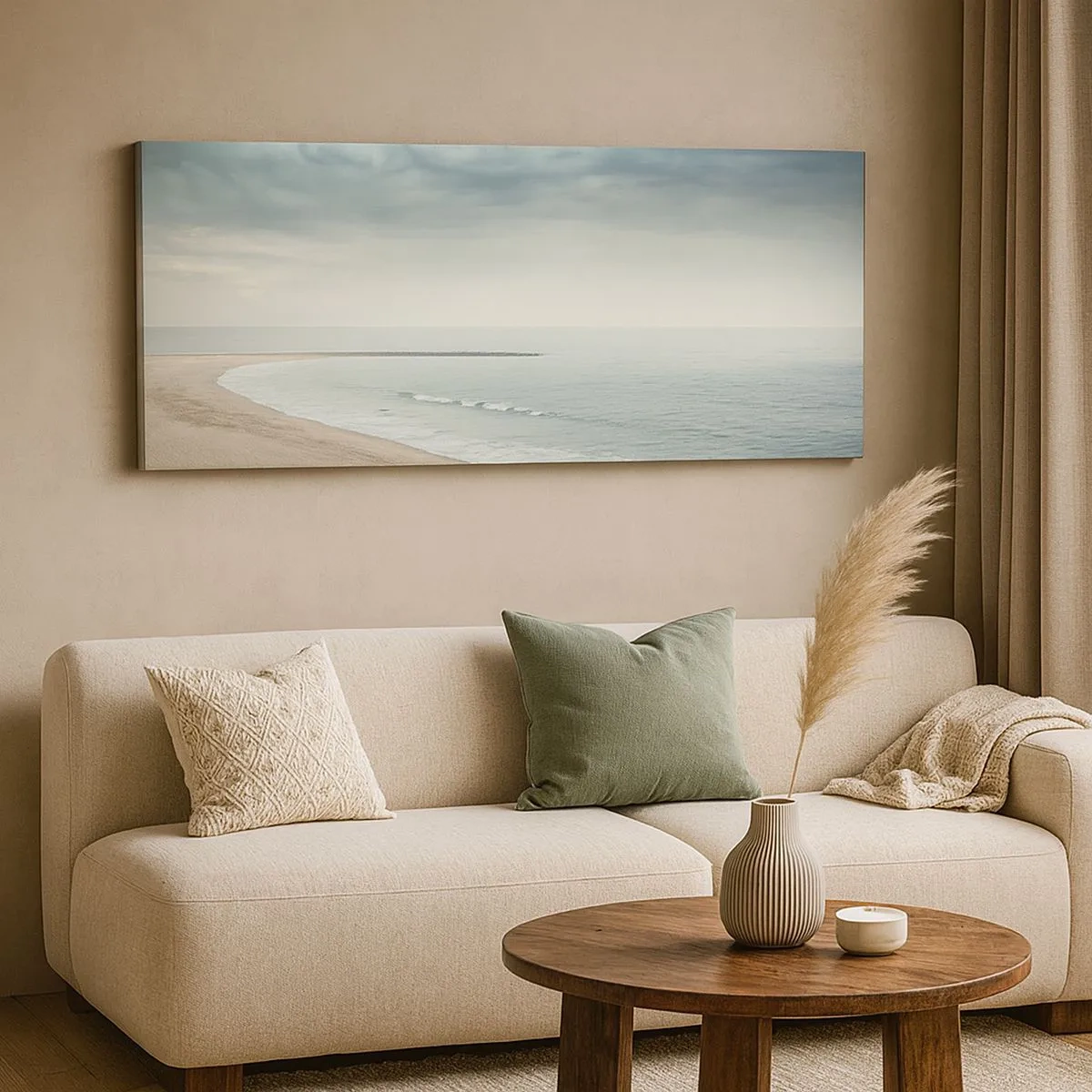 Quadro em tela - Em busca da paz - 100x40 cm