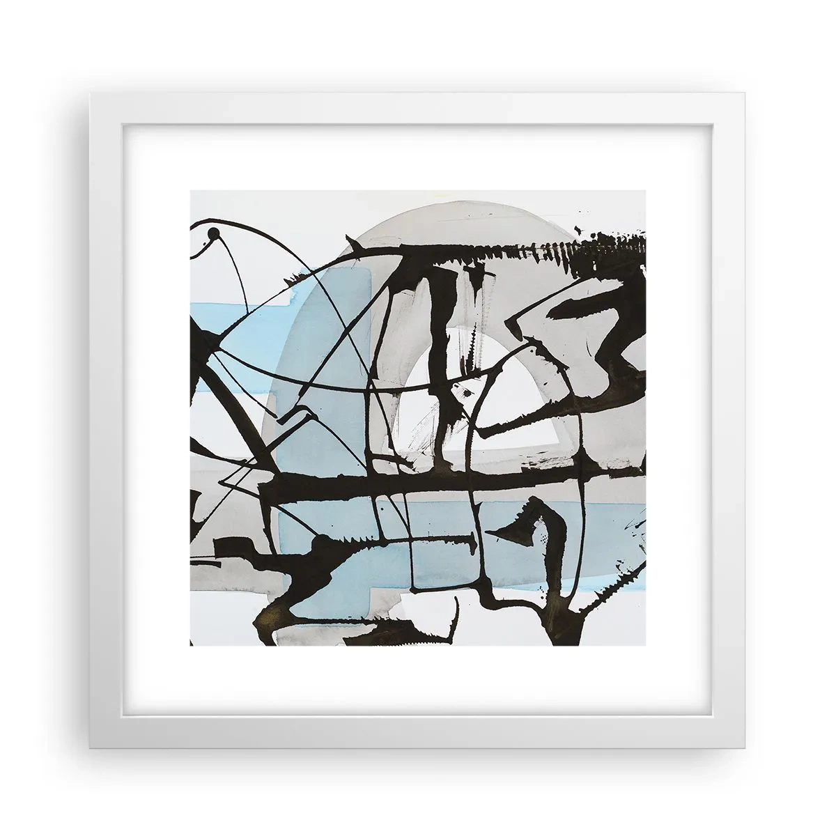 Pôster em moldura branca - Azul mesmo assim - 30x30 cm