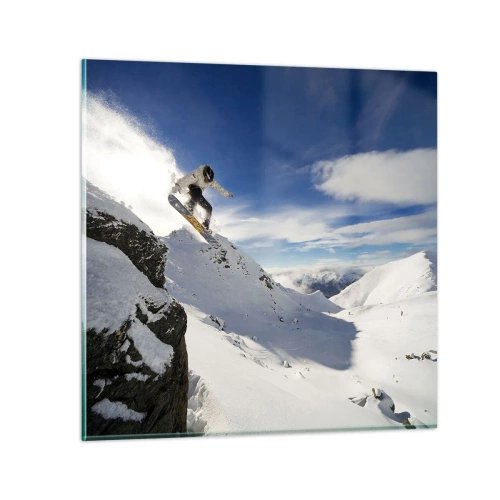 Quadro em vidro - Liberdade sem fronteiras - 70x70 cm