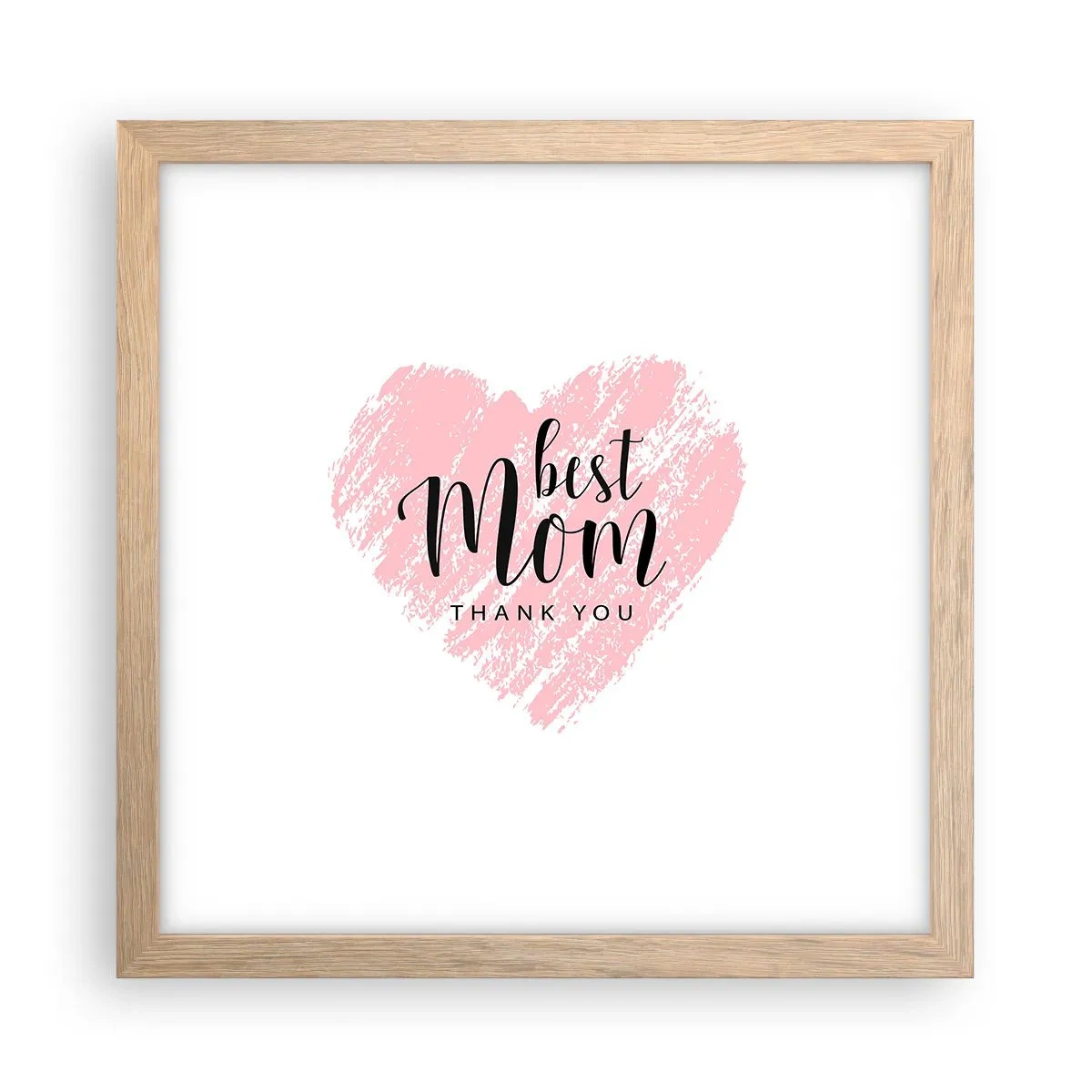 Pôster com moldura de carvalho claro - Sempre o momento certo - 30x30 cm