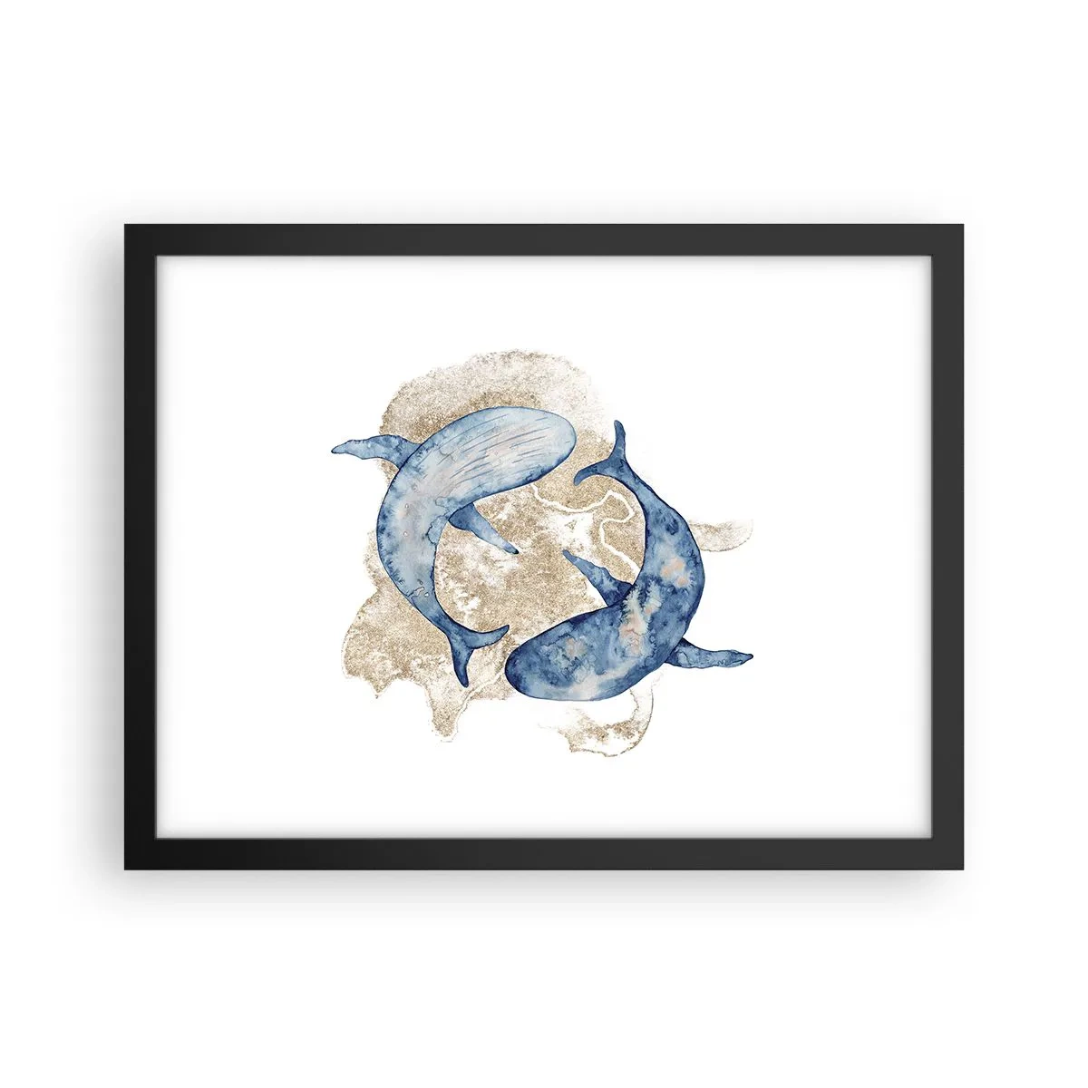 Pôster com moldura preta - Amizade ou amor? - 40x30 cm