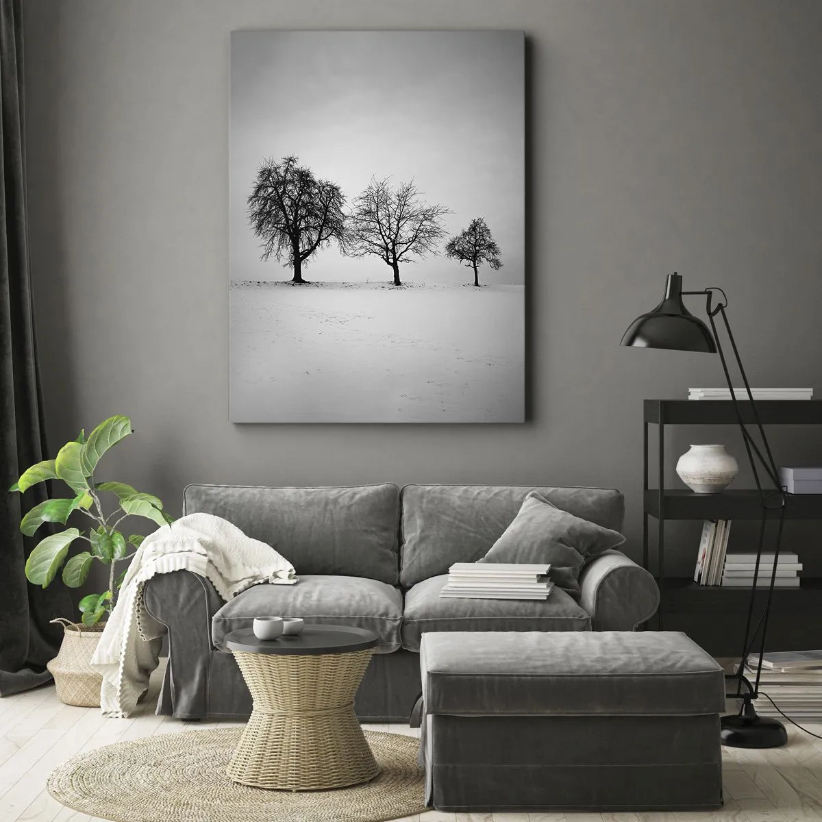 Quadro em tela - Com que sonham elas? - 55x100 cm