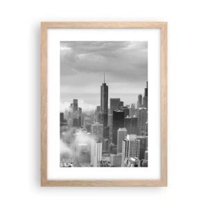 Pôster com moldura de carvalho claro - Paisagem americana - 30x40 cm