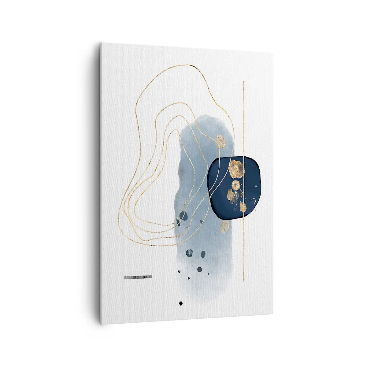 Quadro em tela - Fantasia azul e dourada - 70x100 cm
