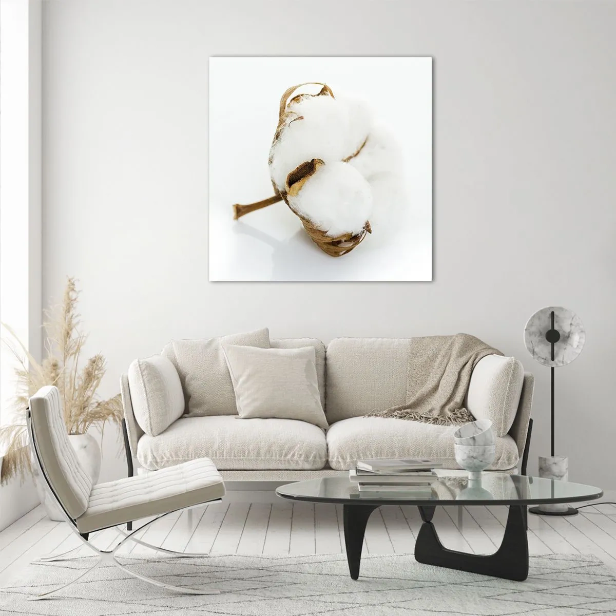 Quadro em vidro - Suave por natureza - 40x40 cm
