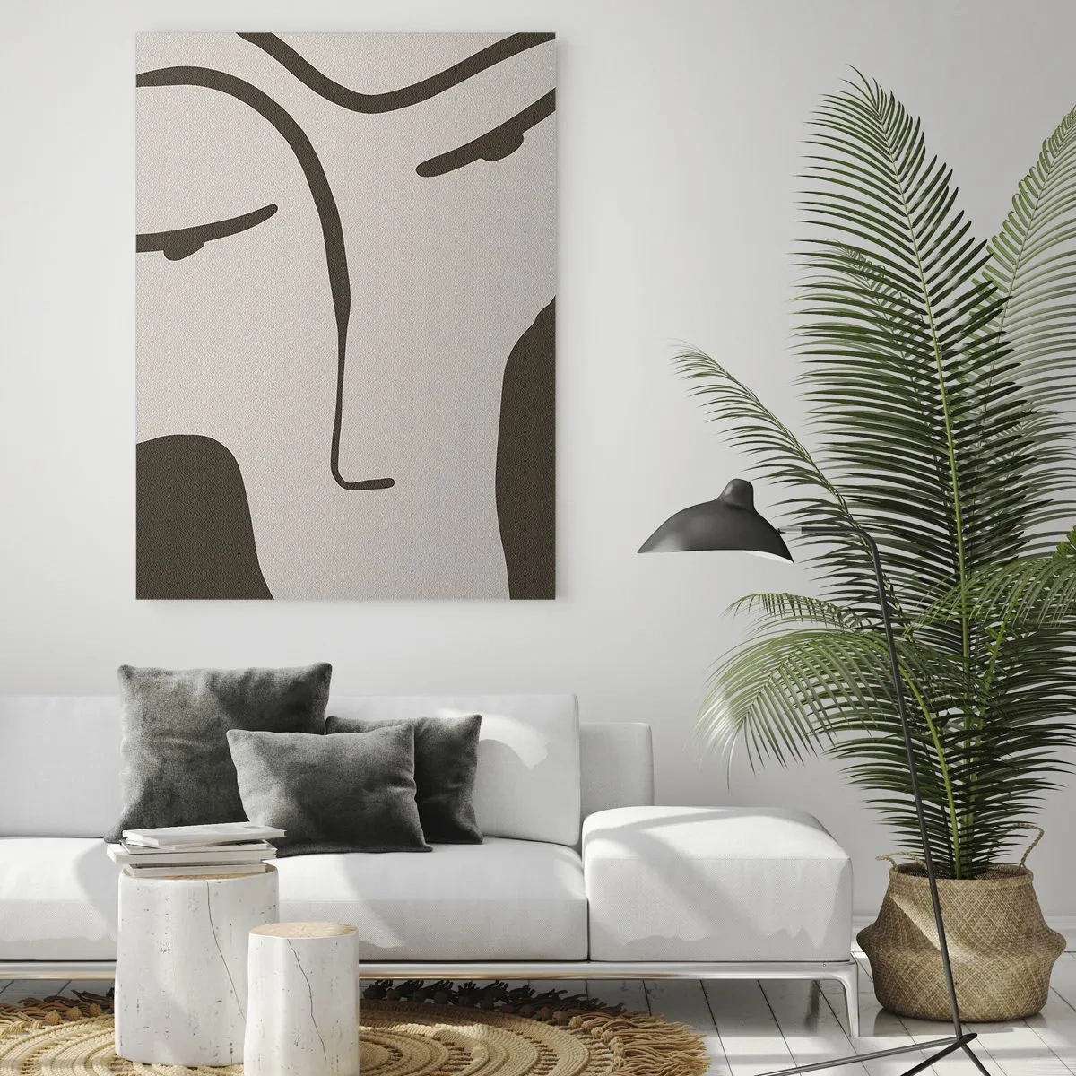 Quadro em vidro - Como uma pintura de Modigliani - 50x70 cm