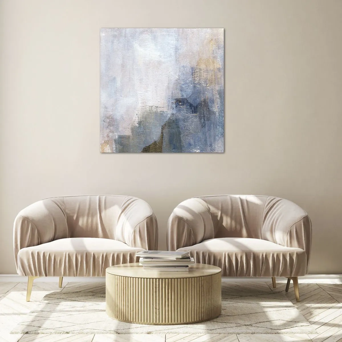 Quadro em vidro - Tons e acordes das cores - 70x70 cm