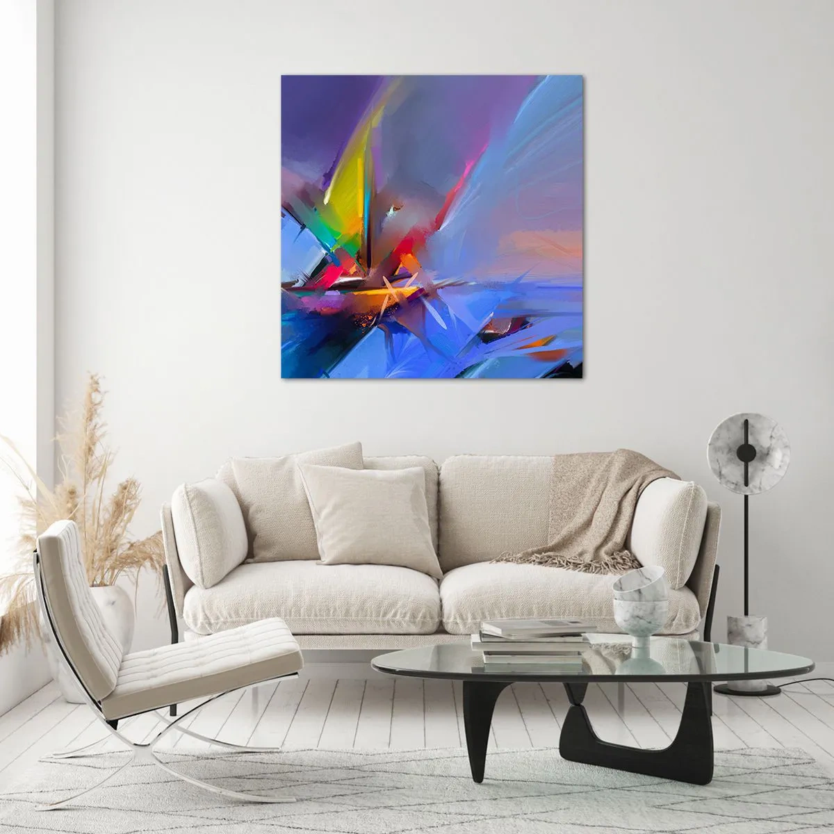 Quadro em vidro - Como as asas de um pássaro - 30x30 cm