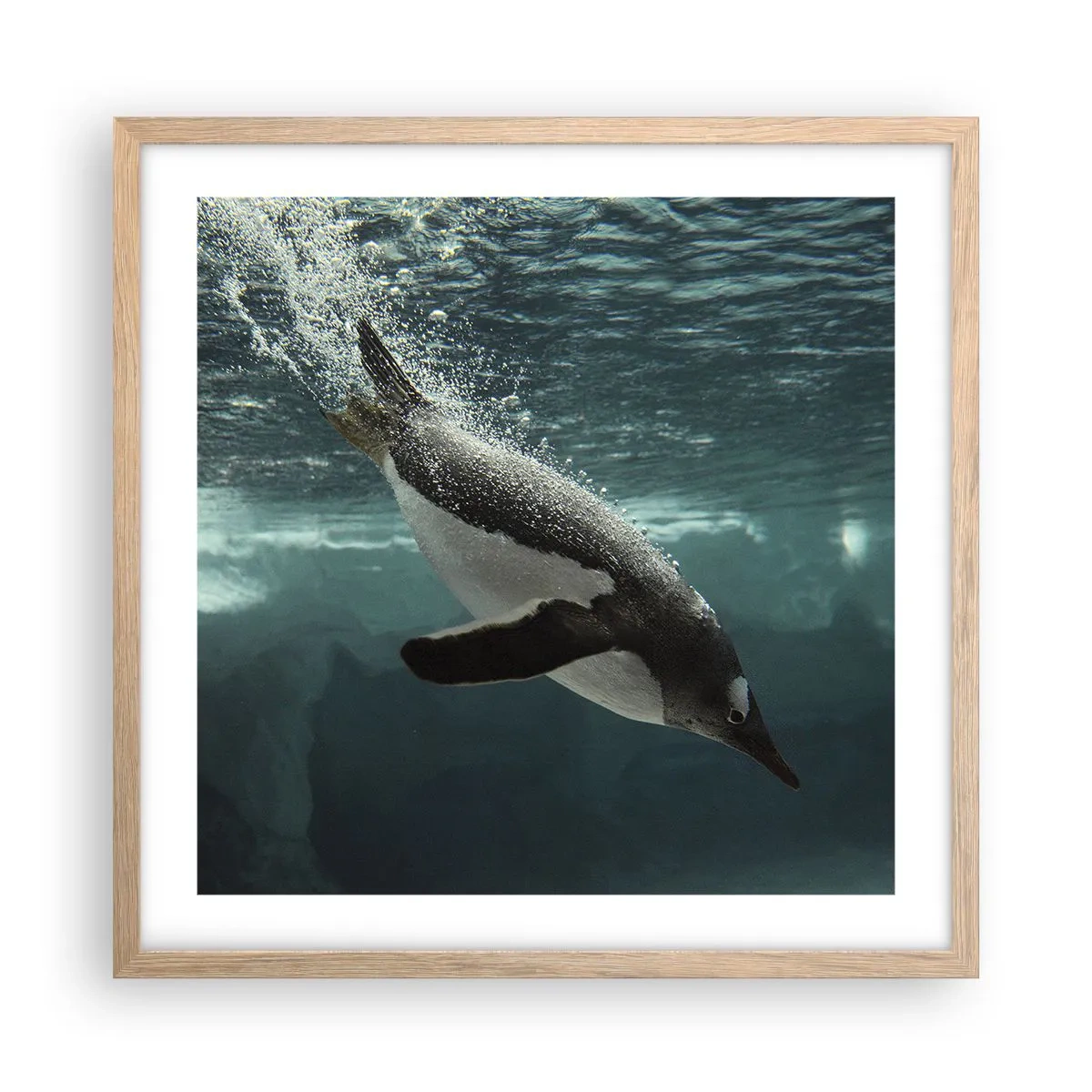 Pôster com moldura de carvalho claro - Bem-vindo ao meu mundo - 50x50 cm