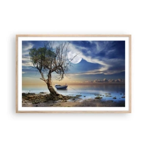 Pôster com moldura de carvalho claro - É este o fim ou o começo? - 91x61 cm