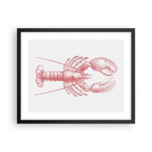 Pôster com moldura preta - Uma lagosta digna de Homero - 50x40 cm