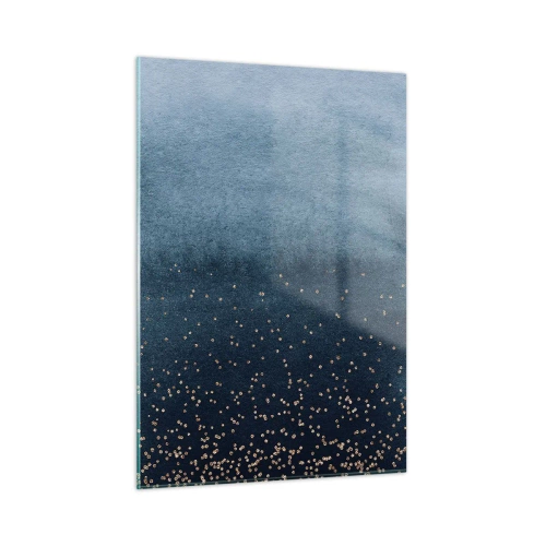 Quadro em vidro - Composição – fases azuis - 50x70 cm