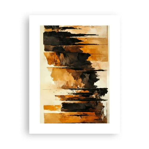 Pôster - Harmonia de preto e dourado - 30x40 cm