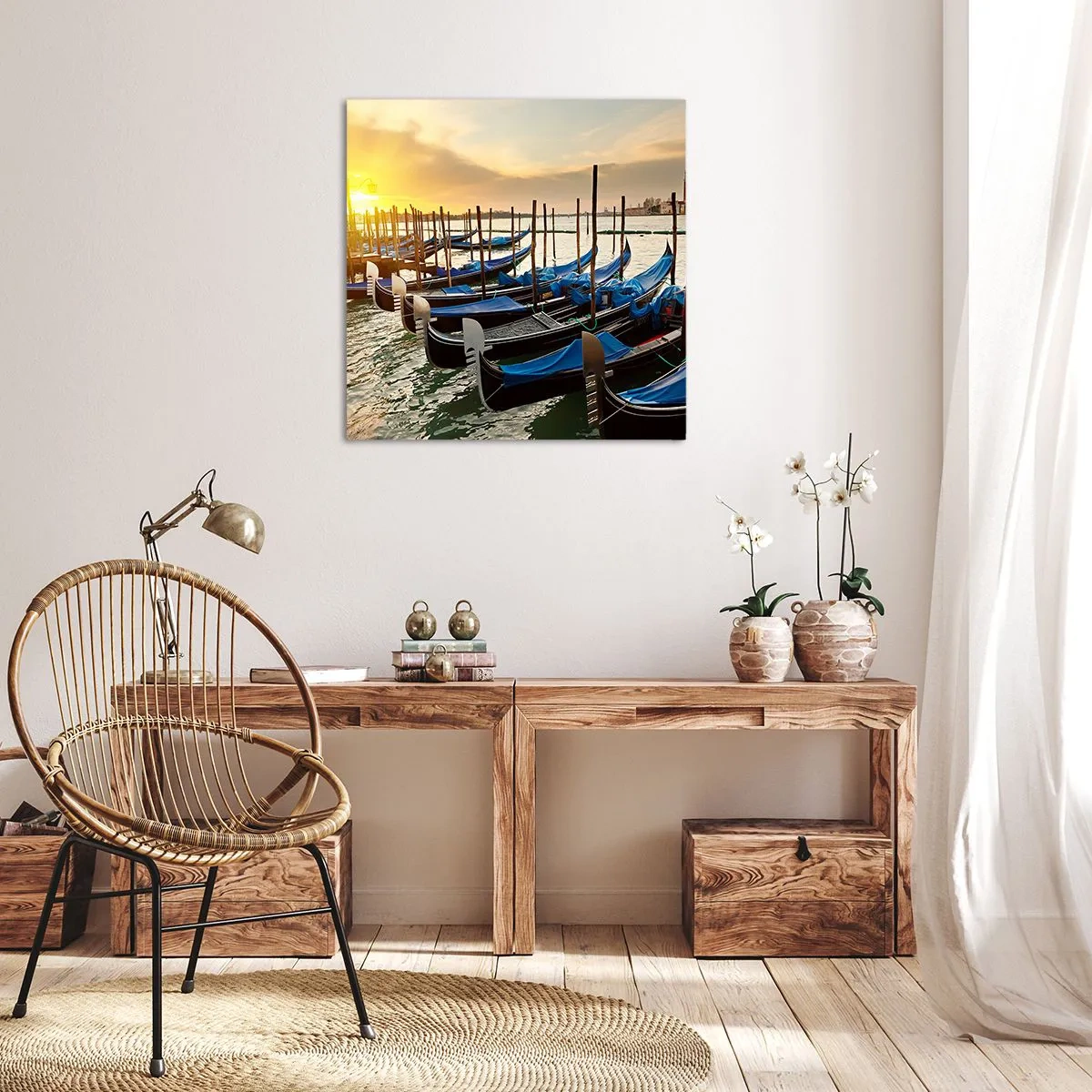 Quadro em tela - Antes que o burburinho chegue - 40x40 cm