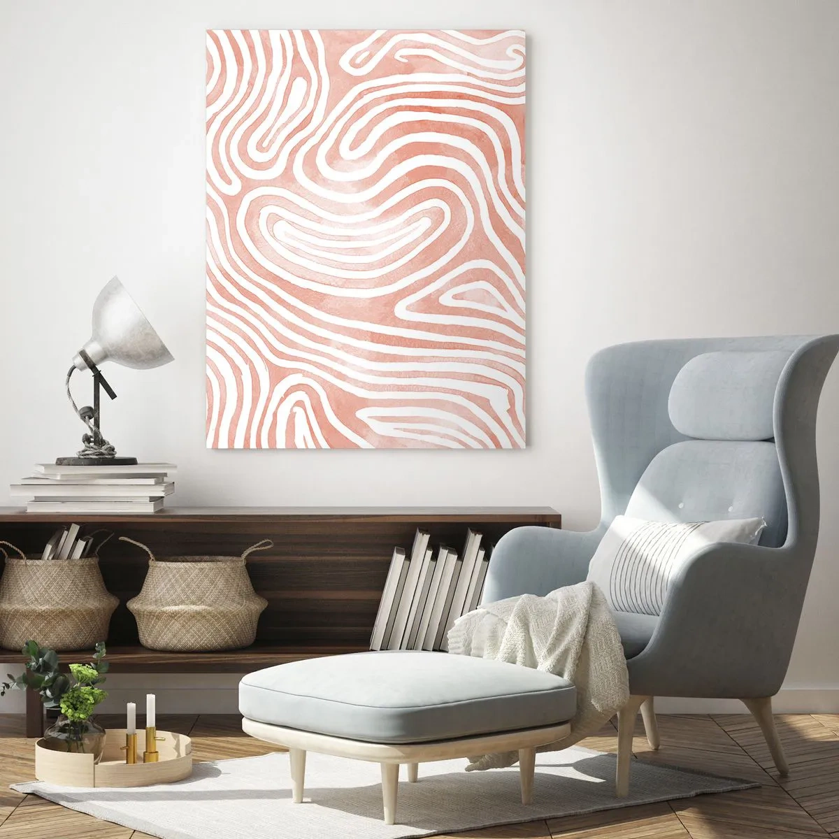 Quadro em vidro - No labirinto de corais - 50x70 cm