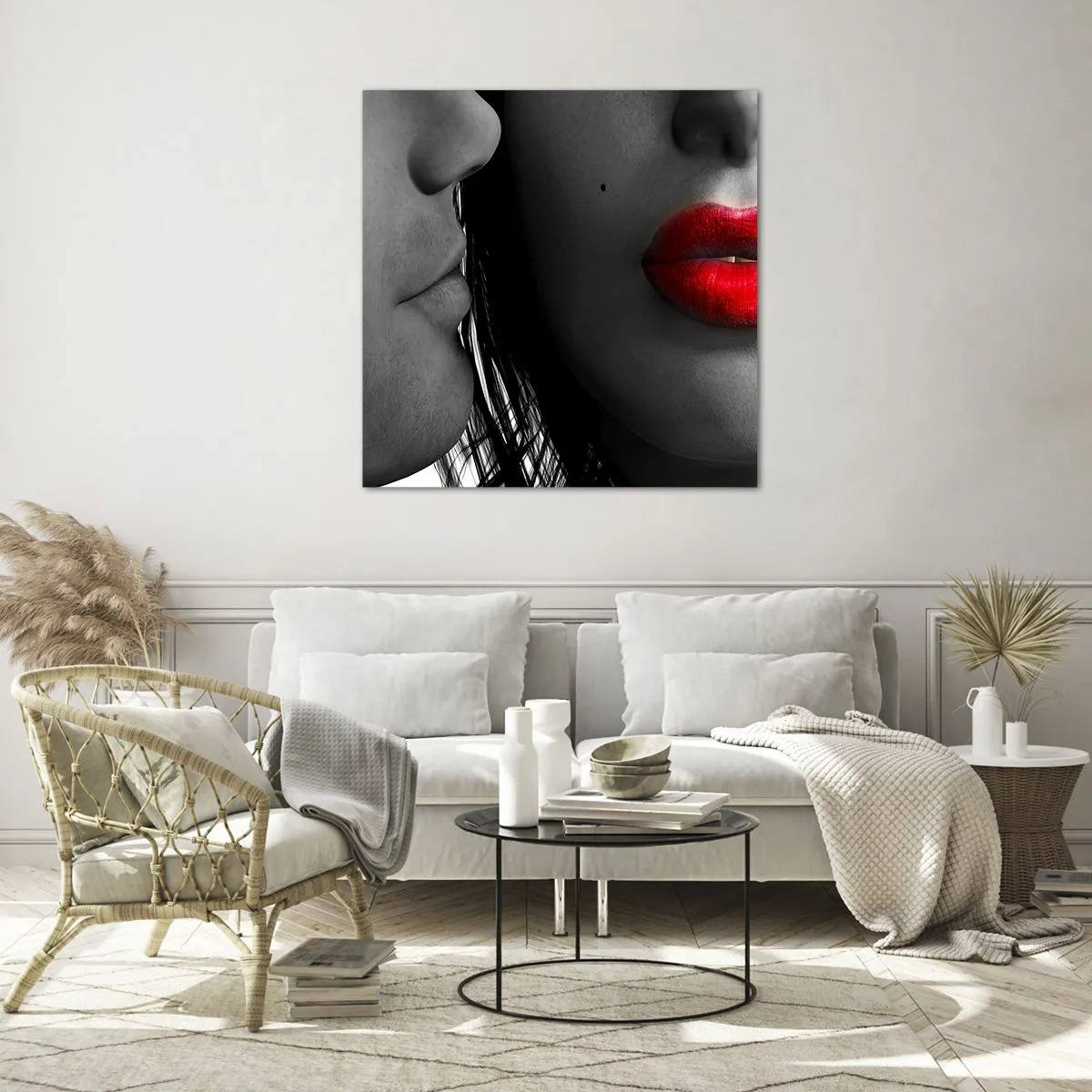 Quadro em vidro - Cara a cara  - 70x70 cm