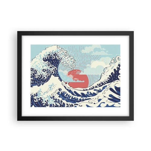 Pôster com moldura preta - Das inspirações japonesas - 40x30 cm