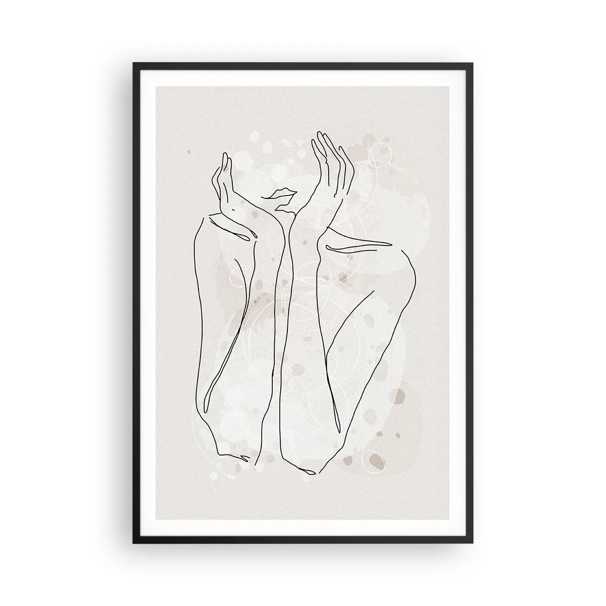 Pôster com moldura preta - Momento de sonho - 70x100 cm